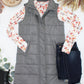 Harlow Long Vest - Grey