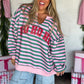 PREORDER: HoHoHo & Red Striped Merry Oversized Pullover // ETA Oct - early Nov