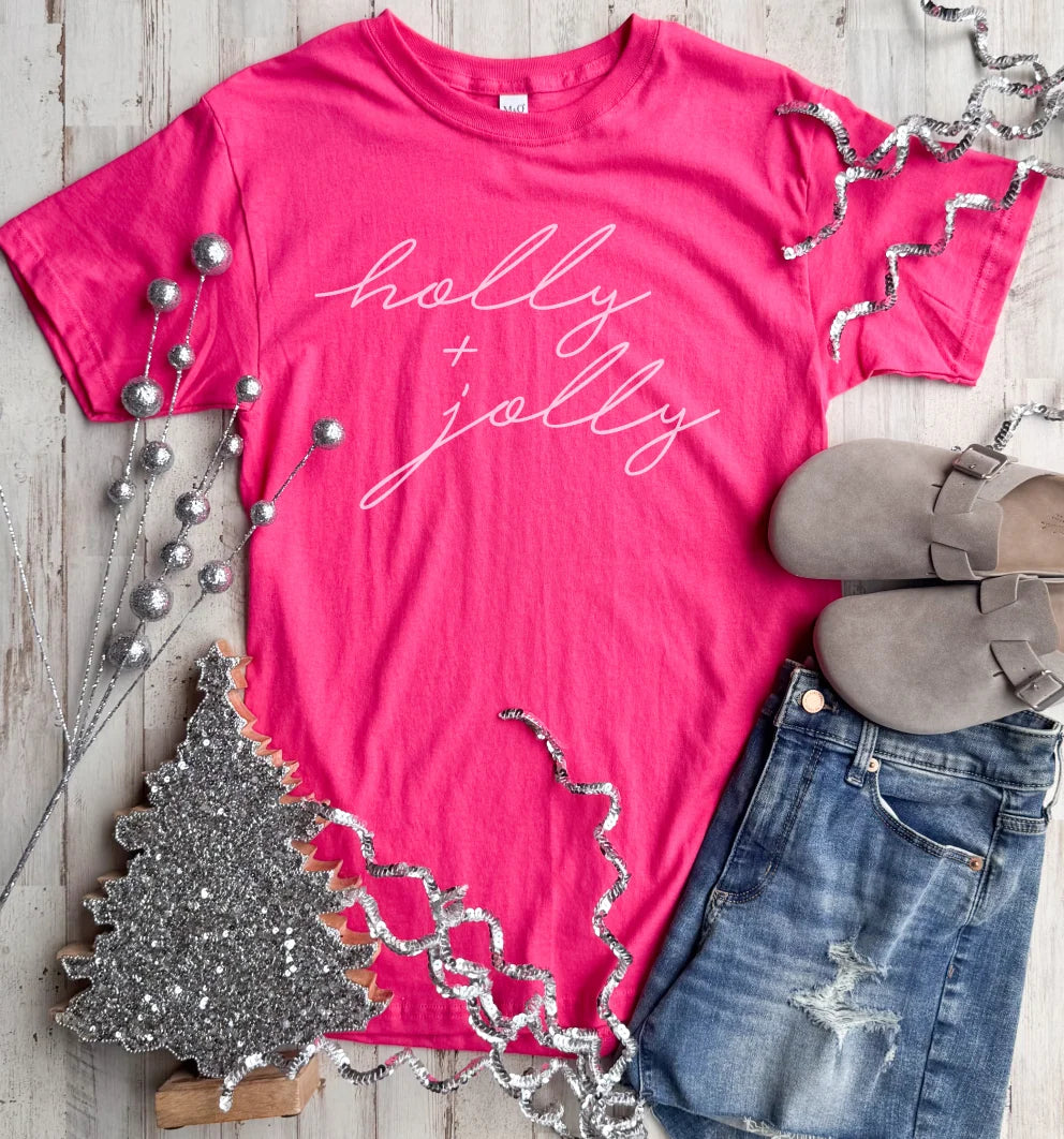 FLASH DEAL // PREORDER: HOLLY + JOLLY Tee // ships in about 2 weeks