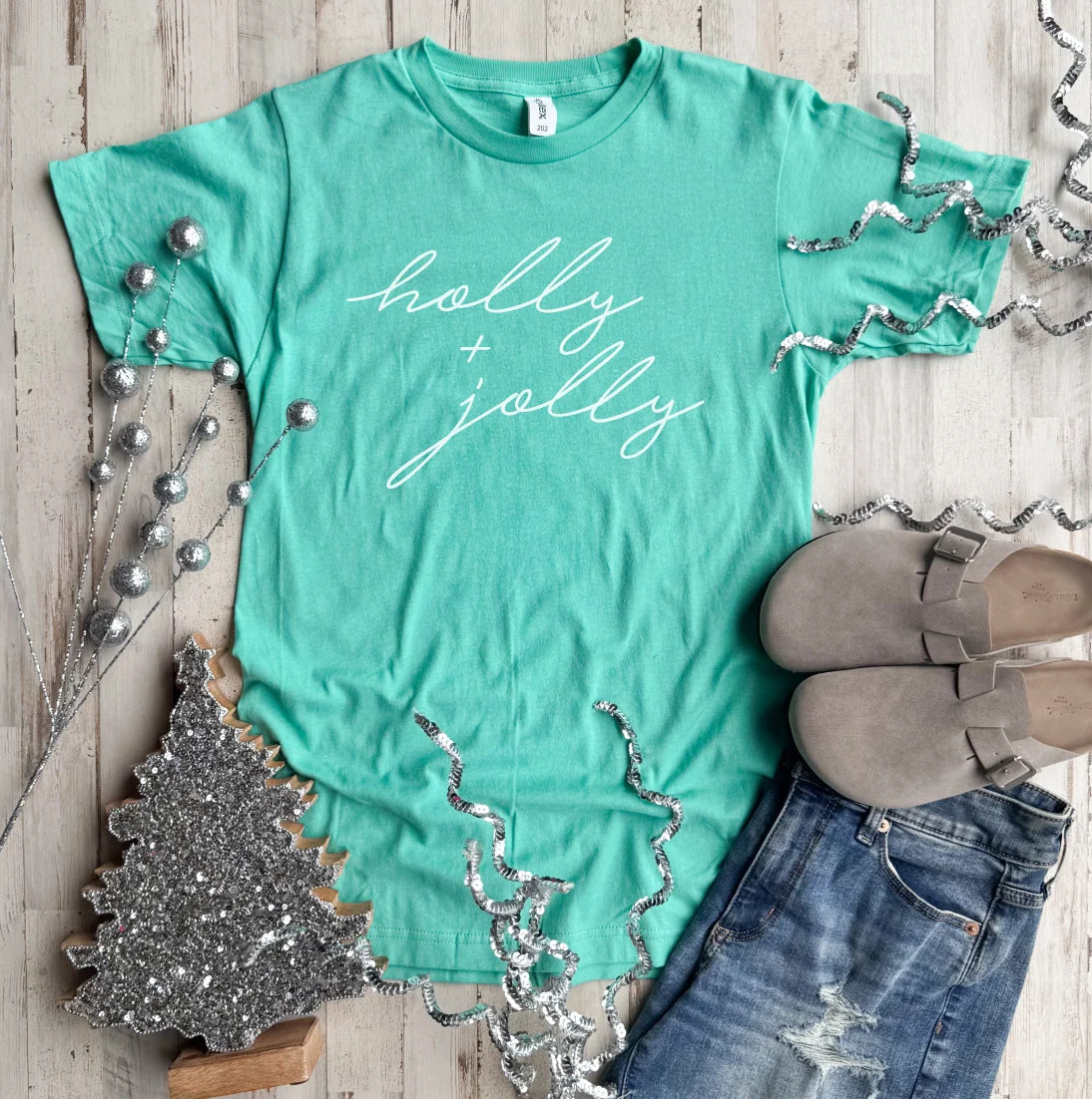 FLASH DEAL // PREORDER: HOLLY + JOLLY Tee // ships in about 2 weeks