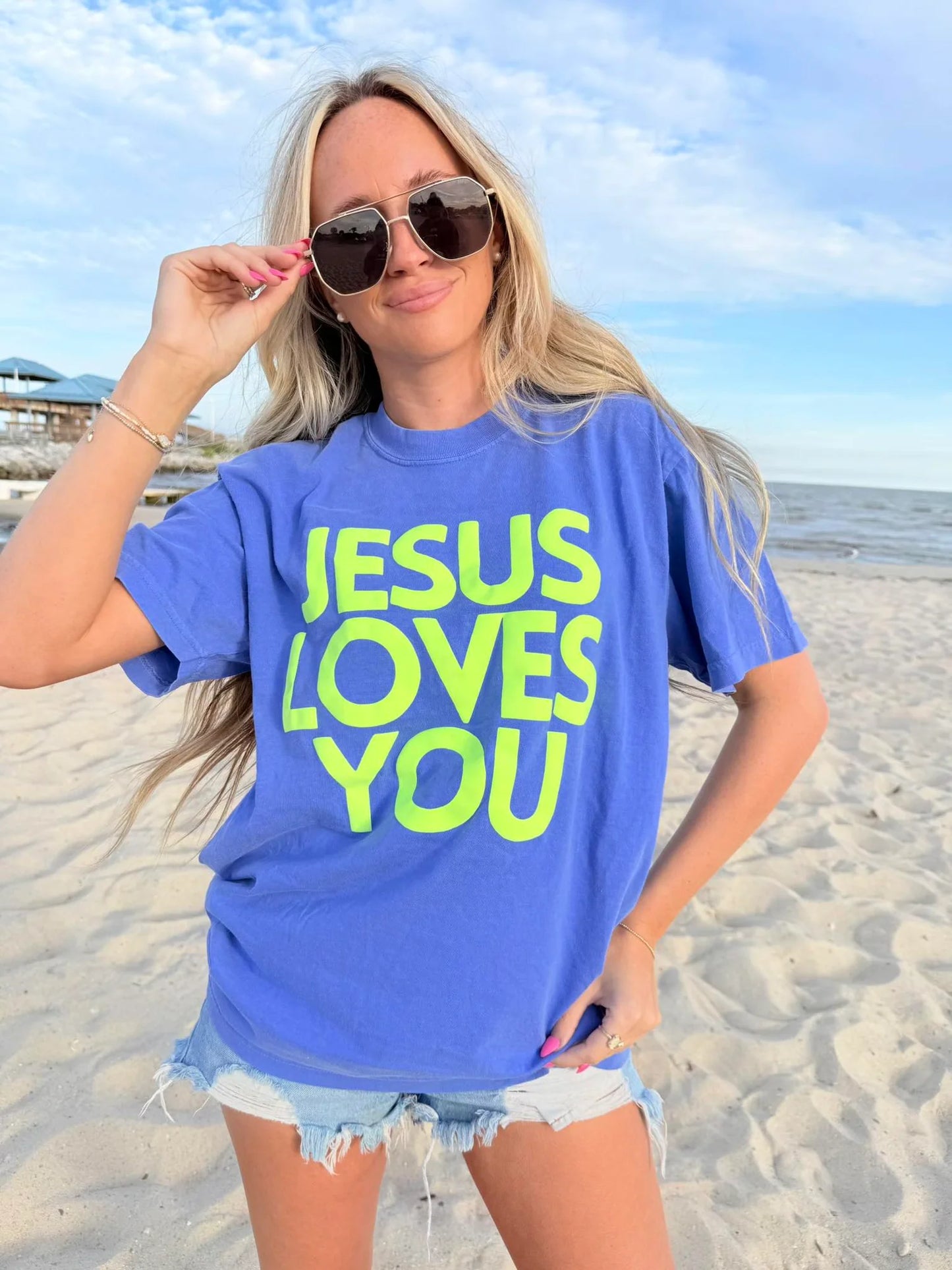 PREORDER: Jesus Loves You Neon Puff Tee
