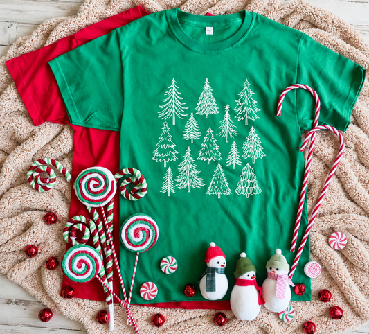Flash Deal // Preorder: Hand Drawn Christmas Trees Tee // Deal Ends Tonight! — image img0