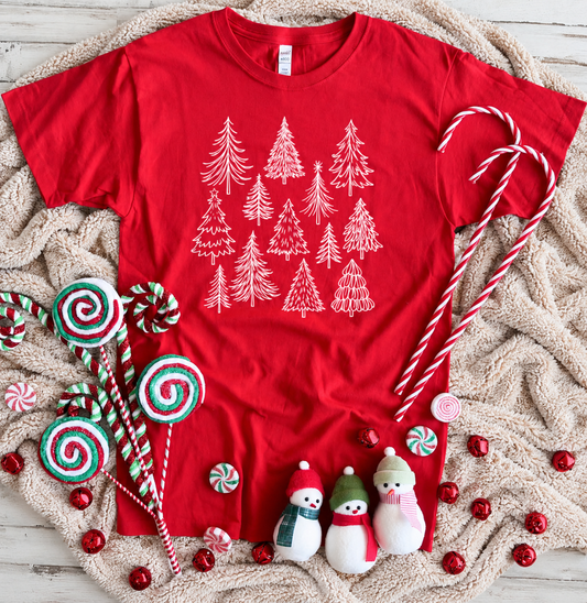 Flash Deal // Preorder: Hand Drawn Christmas Trees Tee // Deal Ends Tonight! — image img1