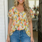 Painted Canvas Green Babydoll Top