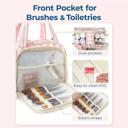 FLASH DEAL // PREORDER: Striped Toiletry Organizing Bag *MANY COLORS* // eta early November