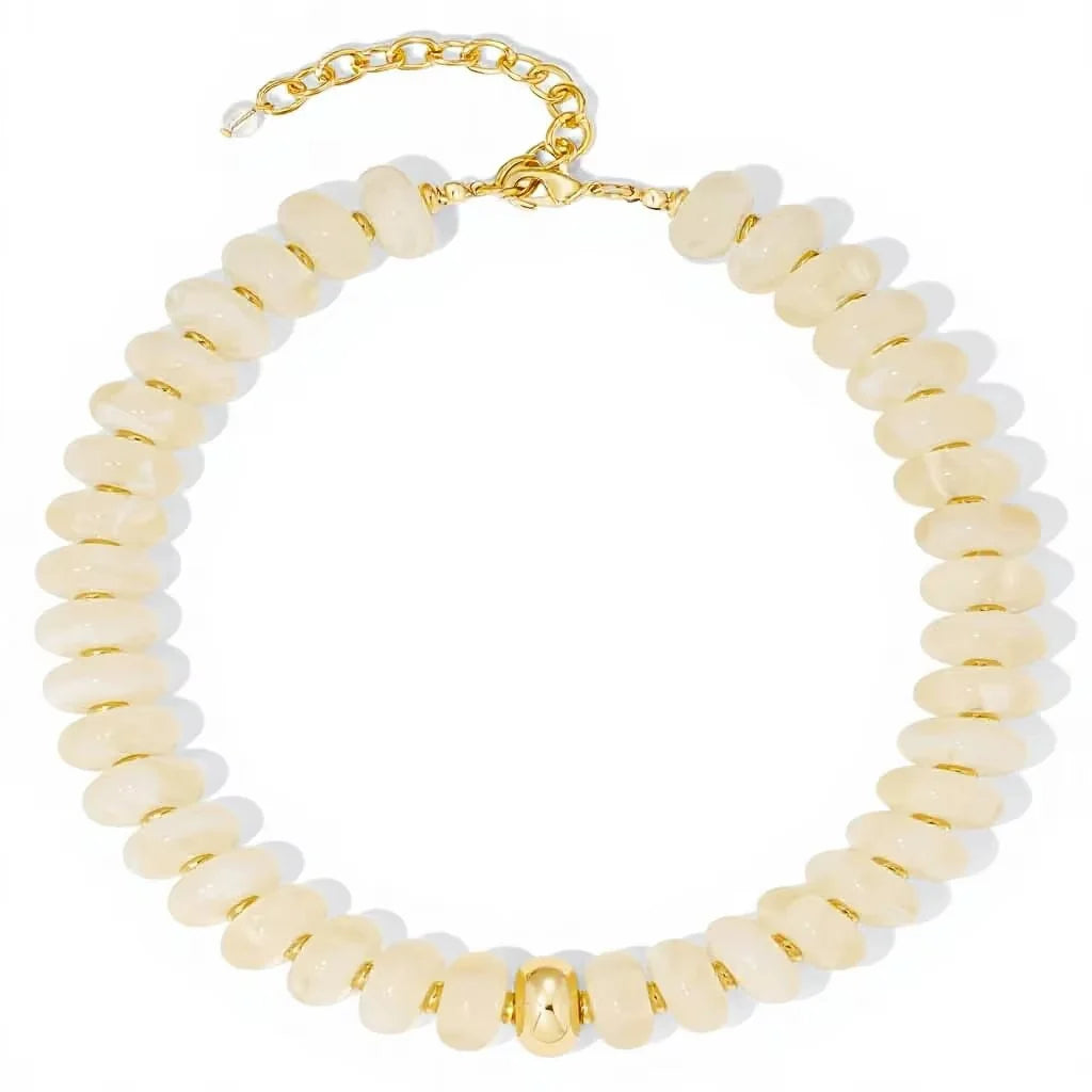 SHIPS FAST // Beaded Necklaces - Multiple Colors with Gold Heart // ships in about a week