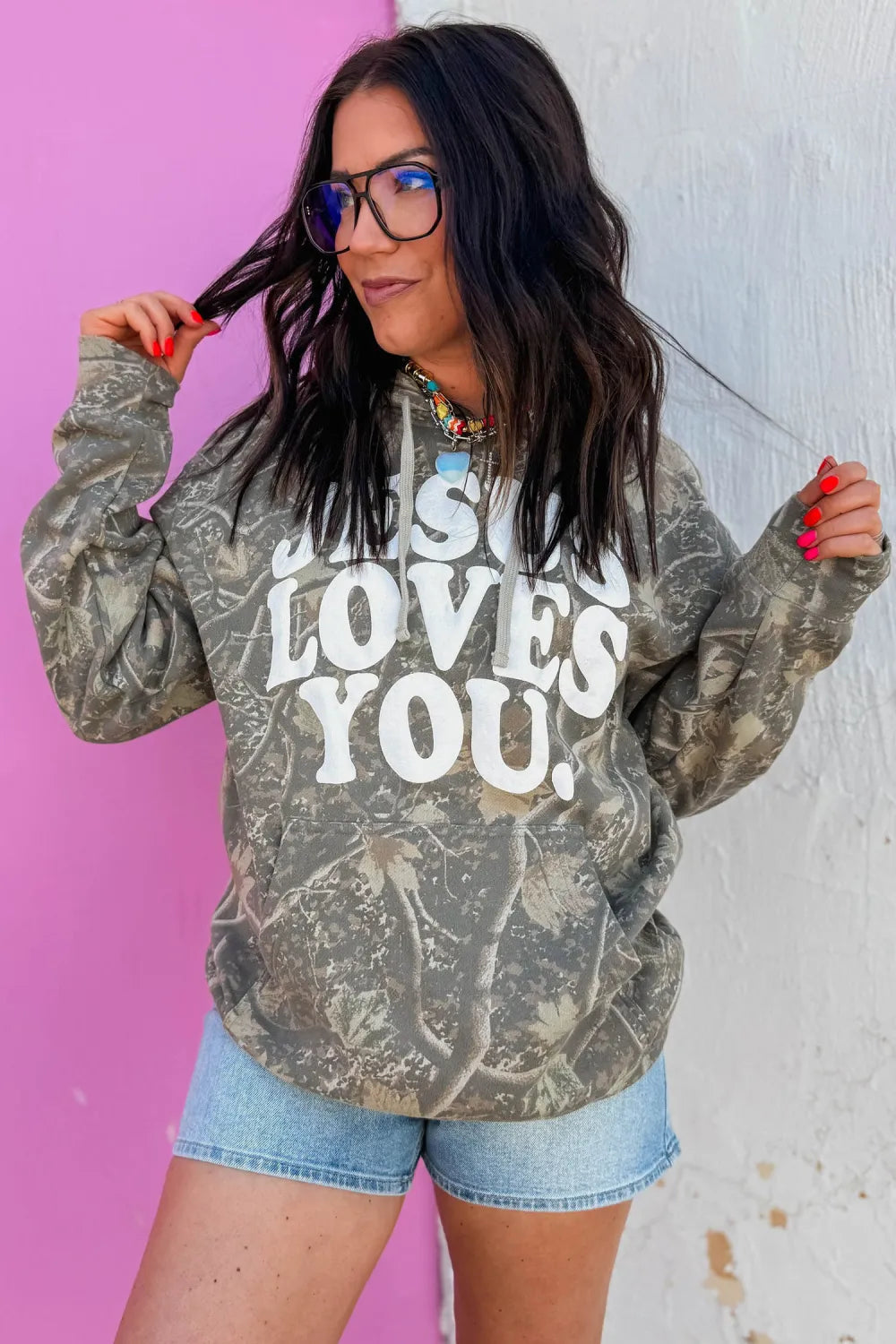 SHIPS FREE TODAY // Jesus Loves You Camo Hoodie