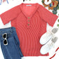 Juliette Button Top - Red