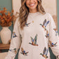 Taking Flight Mallard Duck Print Sweatshirt