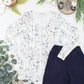 Long Sleeve Sarah Ruffle Top - Olive Meadow