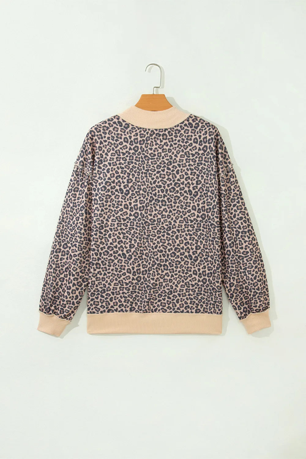PREORDER: // Leopard Print Mock Neck Sweatshirt // ETA October