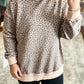 PREORDER: // Leopard Print Mock Neck Sweatshirt // ETA October