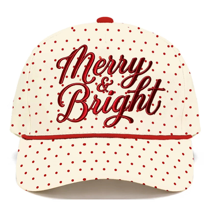 PREORDER: Merry & Bright Polka Dot Cap // eta early November