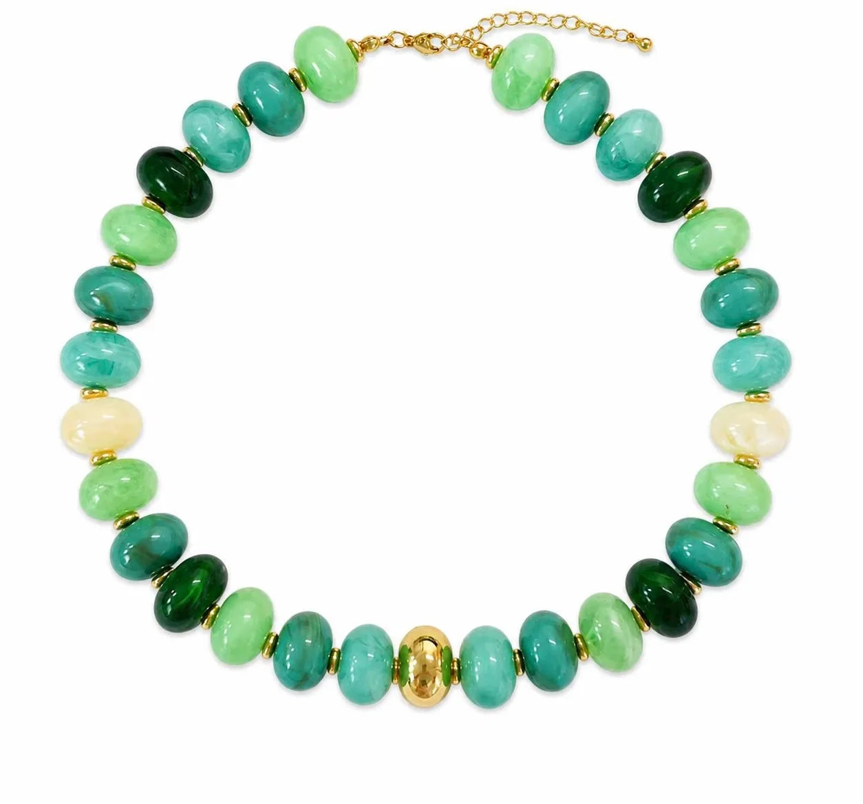 SHIPS FAST // Beaded Necklaces - Multiple Colors with Gold Heart // ships in about a week