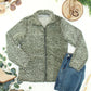 Two Tone Fullzip Sherpa - Olive and White