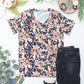 Sophie Top - Navy Autumn Petals