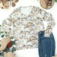 Larissa Long Sleeve - Neutral Leaves