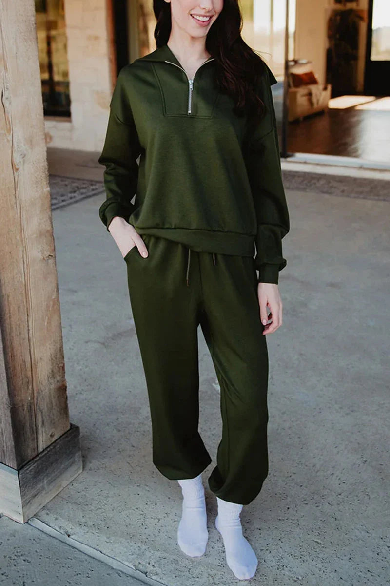 PREORDER: Olive Two-Piece Pants Set // eta early Sept