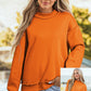 SHIPS FREE TODAY // Oversize Drop Shoulder Reversible Mock Neck Sweatshirt - MANY COLORS