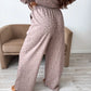 PREORDER: Relaxed Terry Wide Leg Pants in Toasted Toffee Leopard// eta Nov - Early Dec