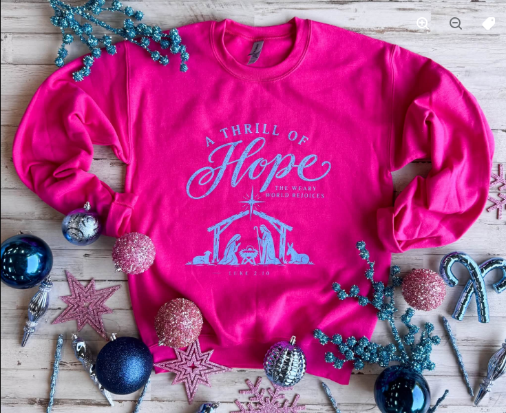 A Thrill of Hope Sweatshirt - Pink