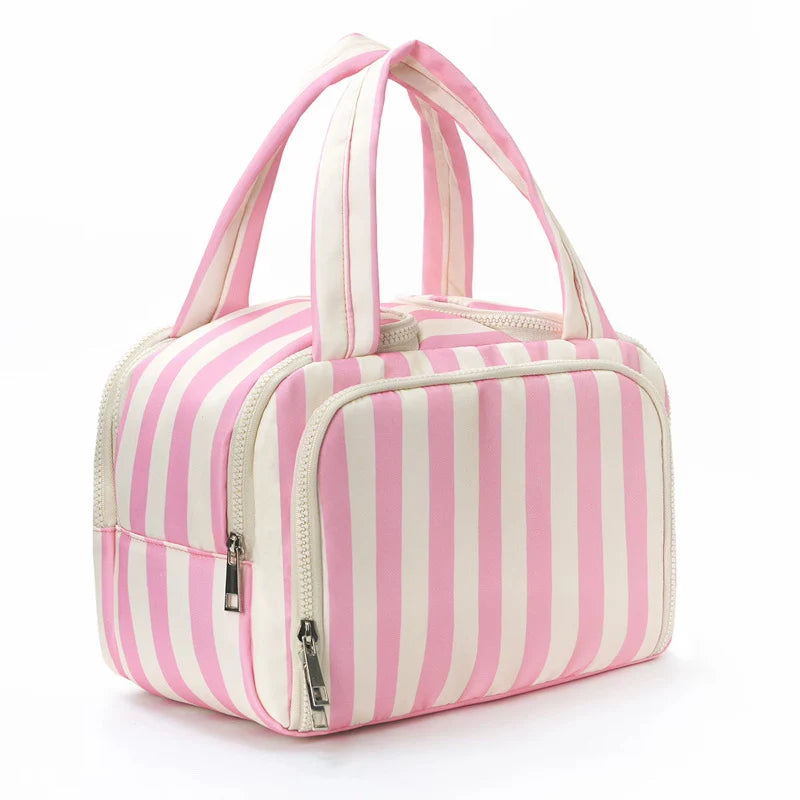 FLASH DEAL // PREORDER: Striped Toiletry Organizing Bag *MANY COLORS* // eta early November