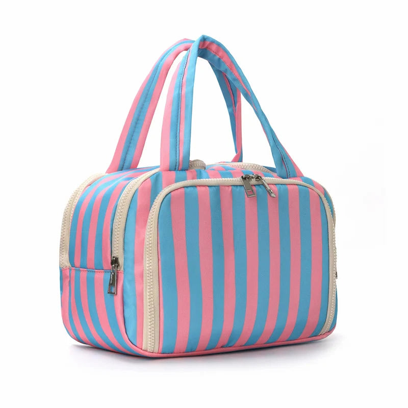 FLASH DEAL // PREORDER: Striped Toiletry Organizing Bag *MANY COLORS* // eta early November
