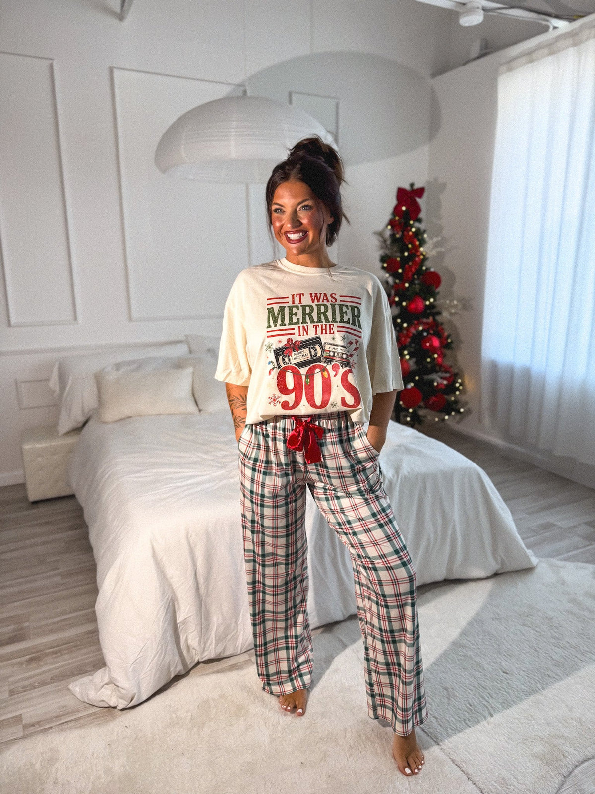 Preorder // Stretchy Lounge Pants 2.0 in Plaid Tidings // eta early December
