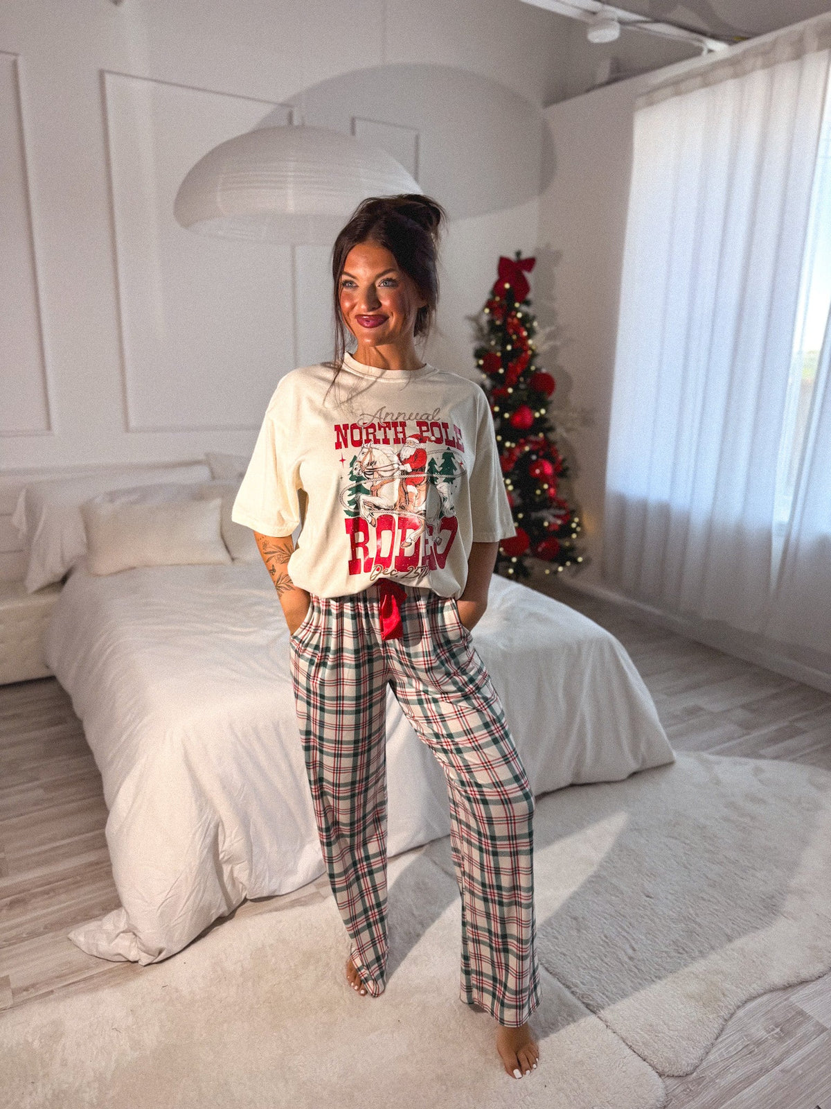 Preorder // Stretchy Lounge Pants 2.0 in Plaid Tidings // eta early December