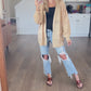 Openwork Long Sleeve Cardigan