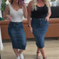 High Rise Denim Midi Skirt - Judy Blue