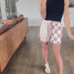 Mocha Check Lounge Shorts