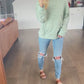 Sage Flower Pullover