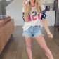 USA Print Boyfriend Tee