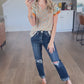 Zen Printed Tie Neck Blouse