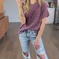 Rachel Corded Tee in Purple