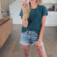 Tess Round Neck Cap Sleeve Top