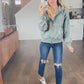 All in the Cozy Vintage Wash Hoodie in Jade