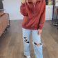 Deep Camel Quilted Pullover