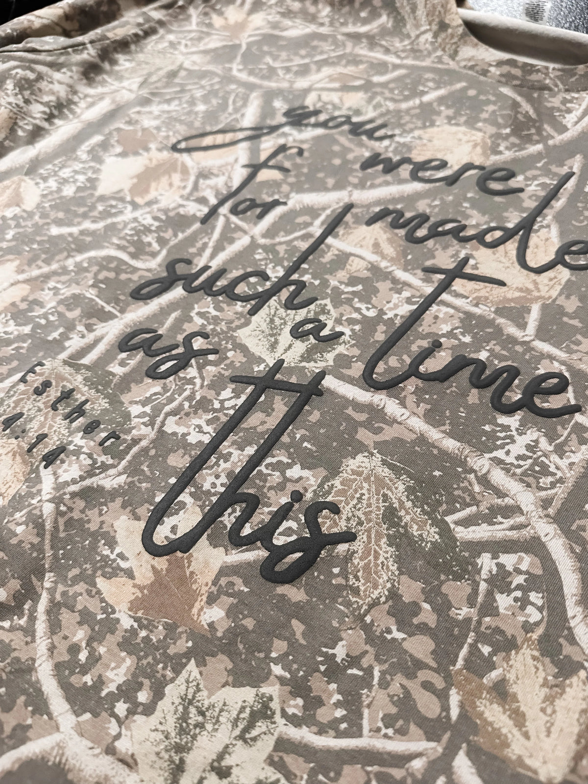 PREORDER: You were Made For Such a Time as This Camo Long Sleeve // Ships in about 2 weeks