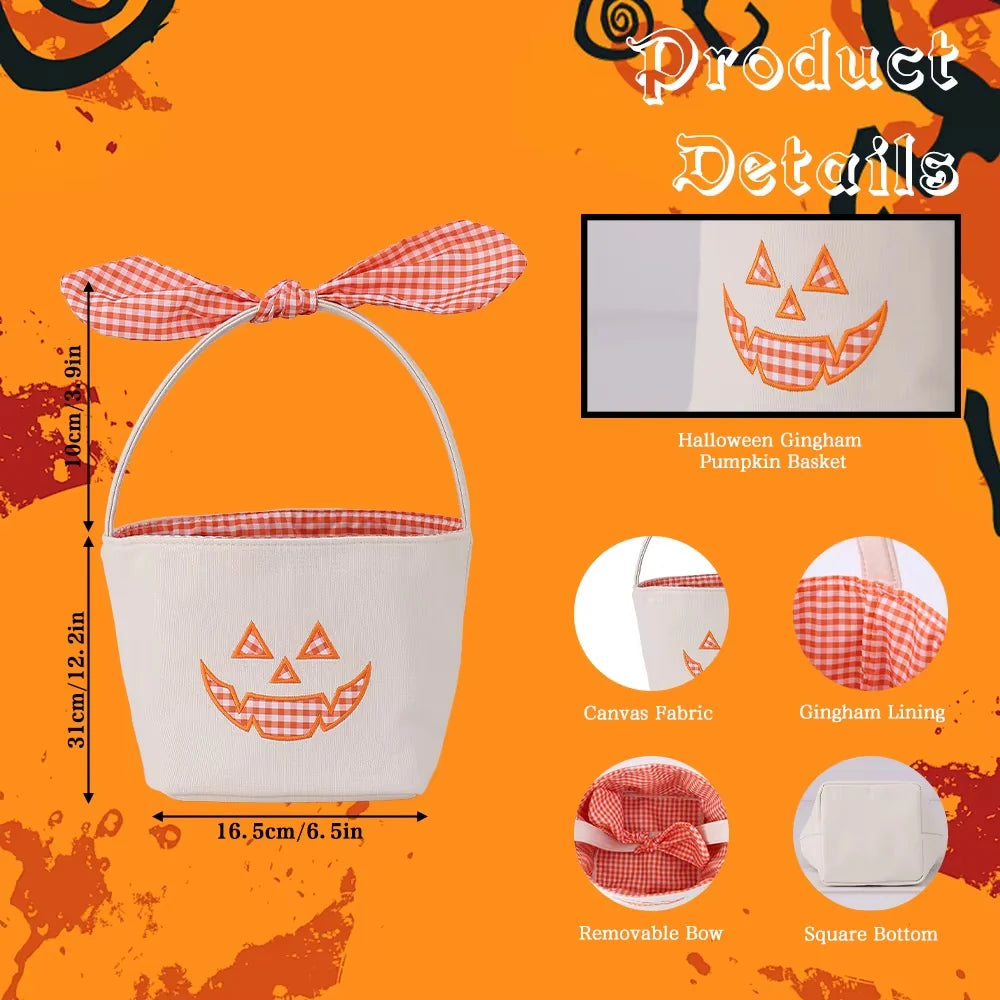 PREORDER: Custom Gingham Halloween Basket  // eta late September