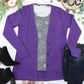 Cori Cardigan - Heathered Purple