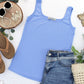 Rachel Ribbed Tank -  Sky Blue