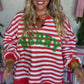 PREORDER: HoHoHo & Red Striped Merry Oversized Pullover // ETA Oct - early Nov