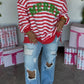 PREORDER: HoHoHo & Red Striped Merry Oversized Pullover // ETA Oct - early Nov