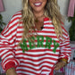 PREORDER: HoHoHo & Red Striped Merry Oversized Pullover // ETA Oct - early Nov