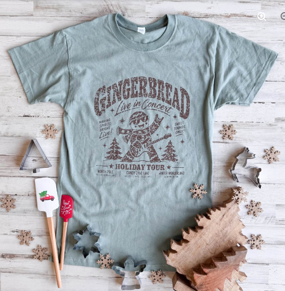 Gingerbread Concert Tee - Sage