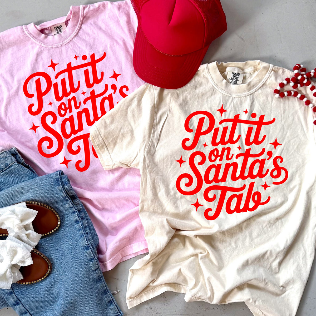 FLASH DEAL // PREORDER:  Put it on Santa's Tab Tee or LONG Sleeve Tee // ships in about 2 weeks