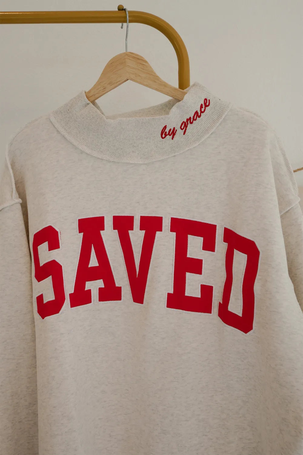 SHIPS FREE TODAY // Saved by Grace Mock Neck Sweatshirt