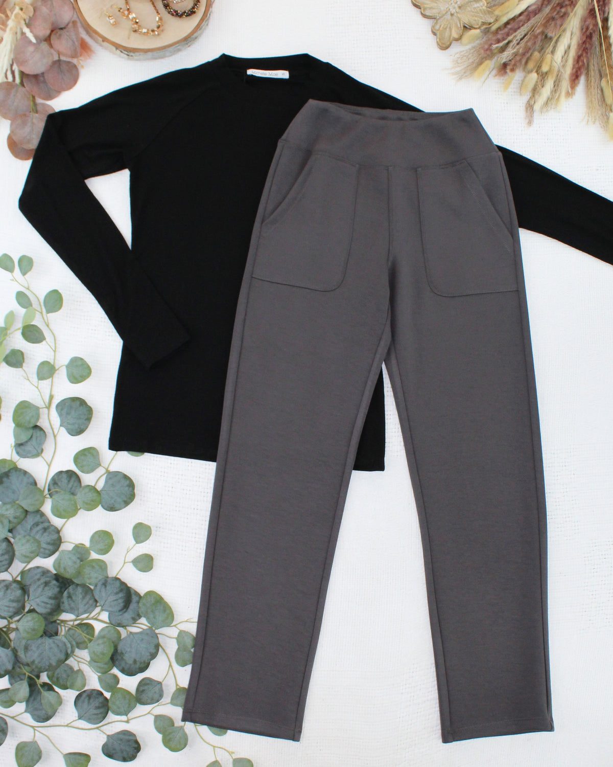 IN STOCK Luxe Ankle Bottoms- Charcoal